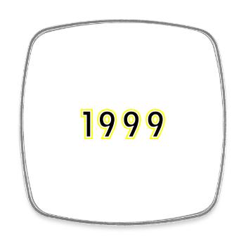 1999 Année Anniversaire - Magnet carré - blanc - Devant