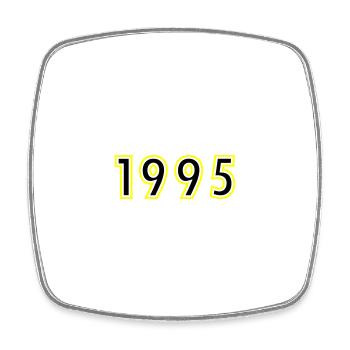 1995 Year Birthday - Square fridge magnet - white - Front