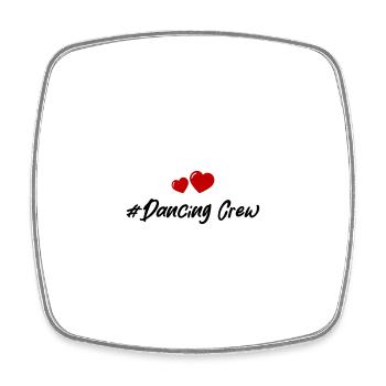 Dancing Crew Heart - Square fridge magnet - white - Front