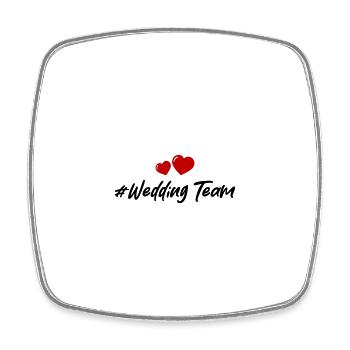 Wedding Team Heart - Square fridge magnet - white - Front