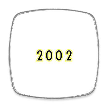 2002 Année Anniversaire - Magnet carré - blanc - Devant