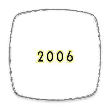 2006 Year Birthday - Square fridge magnet - white - Front