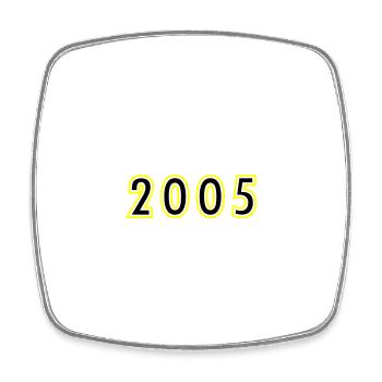 2005 Jahr Geburtstag - Viereckiger Kühlschrankmagnet - Weiß - Vorne