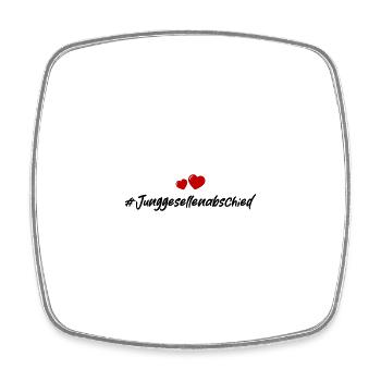 Enterrement de vie de garçon coeur - Magnet carré - blanc - Devant