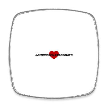 Enterrement de vie de garçon coeur - Magnet carré - blanc - Devant