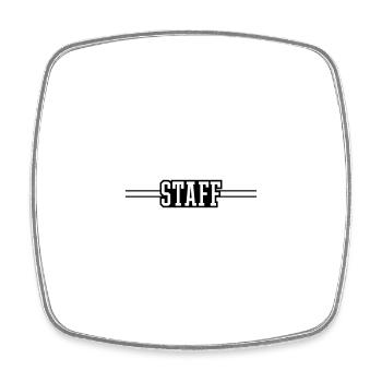 Staff Mitglied - Viereckiger Kühlschrankmagnet - Weiß - Vorne