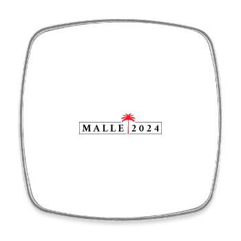 Malle 2024 Palmier de Majorque - Magnet carré - blanc - Devant