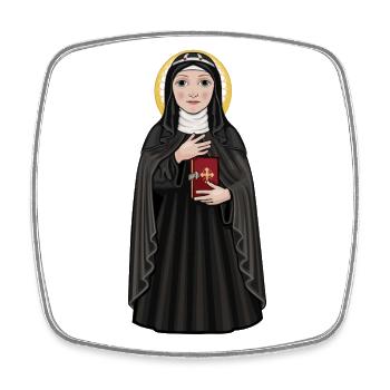 Saint Birgitta - Square fridge magnet - white - Front