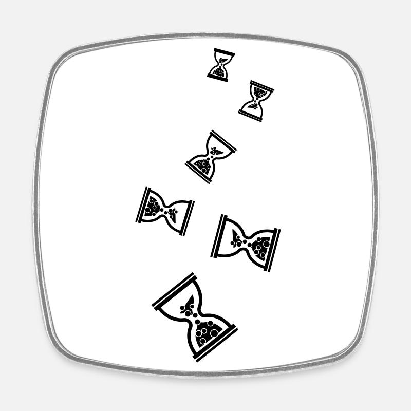 Symbole du sablier - Magnet carré - blanc