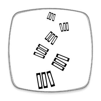 Lire des livres - Magnet carré - blanc - Devant
