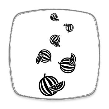 Melon fruit - Square fridge magnet - white - Front