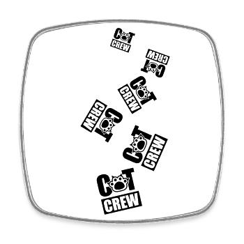 Cat Crew - Viereckiger Kühlschrankmagnet - Weiß - Vorne