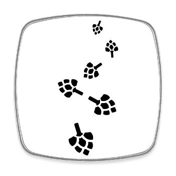 Bier hopfen icon - Viereckiger Kühlschrankmagnet - Weiß - Vorne