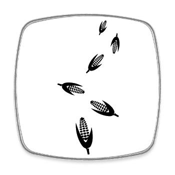 Corn symbol - Square fridge magnet - white - Front