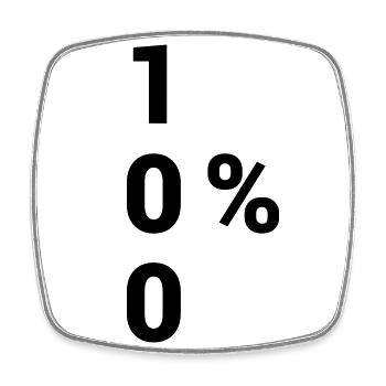 100% Hero - Viereckiger Kühlschrankmagnet - Weiß - Vorne