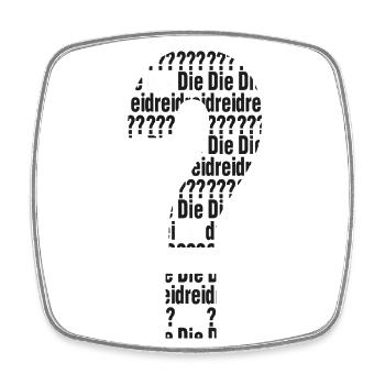 Die Drei ??? Kids Logo Schwarz Weiß - Viereckiger Kühlschrankmagnet - Weiß - Vorne