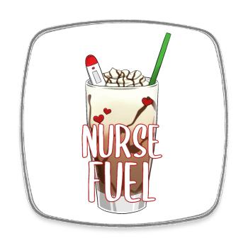 Nurse Energy Coffee Ice Cream I Cadeau - Magnet carré - blanc - Devant