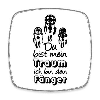 Traumfänger Spruch Liebe Valentinstag Geschenk - Viereckiger Kühlschrankmagnet - Weiß - Vorne