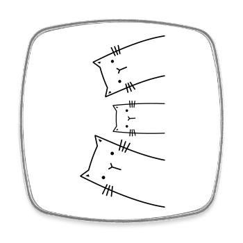 Cat Family Cats Gift Idea - Square fridge magnet - white - Front