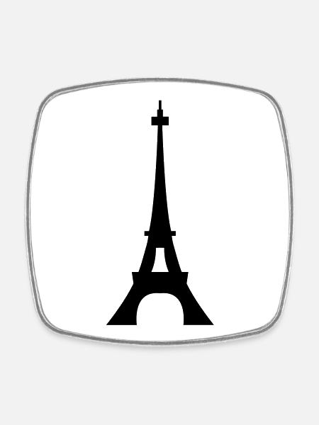 Eiffeltoren / Eiffeltower / Tour Eiffel - Magnet carré - blanc