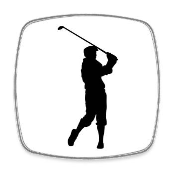 golf - Square fridge magnet - white - Front