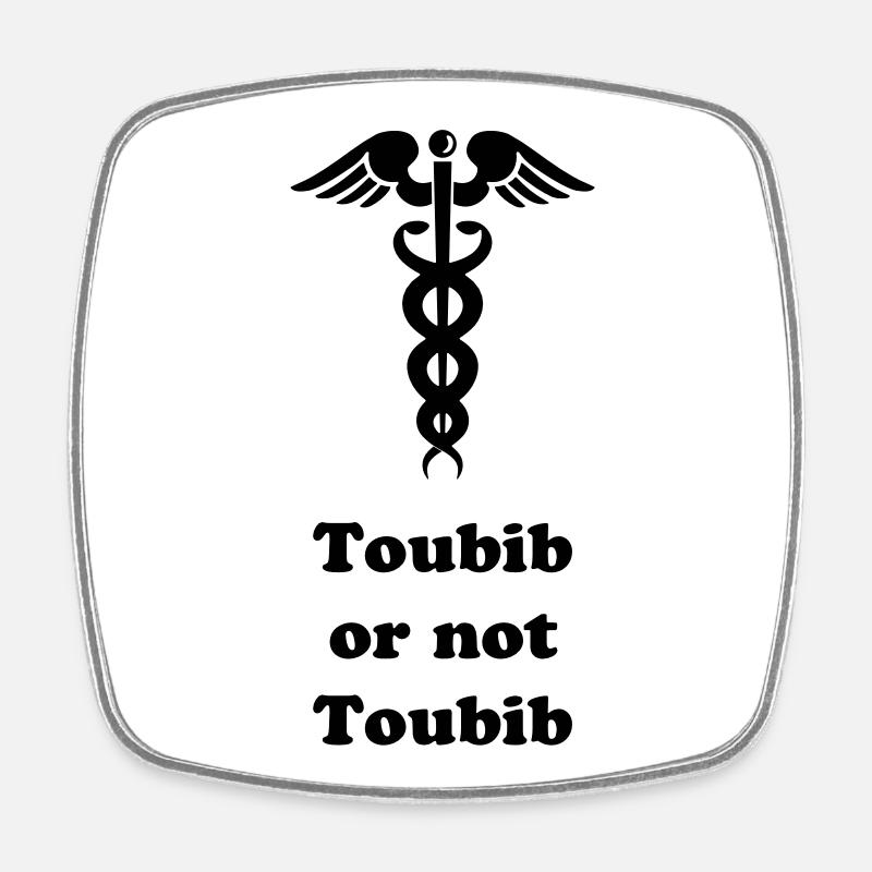 Doctor doctor or not? - Square fridge magnet - white