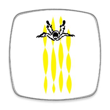 skydive - Square fridge magnet - white - Front