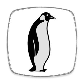 Pinguin pinguïn - Viereckiger Kühlschrankmagnet - Weiß - Vorne