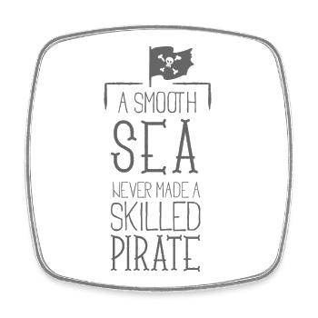 A smooth sea has never experienced - - Square fridge magnet - white - Front