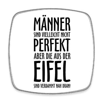Die Männer aus der Eifel (Schwarz) - Viereckiger Kühlschrankmagnet - Weiß - Vorne