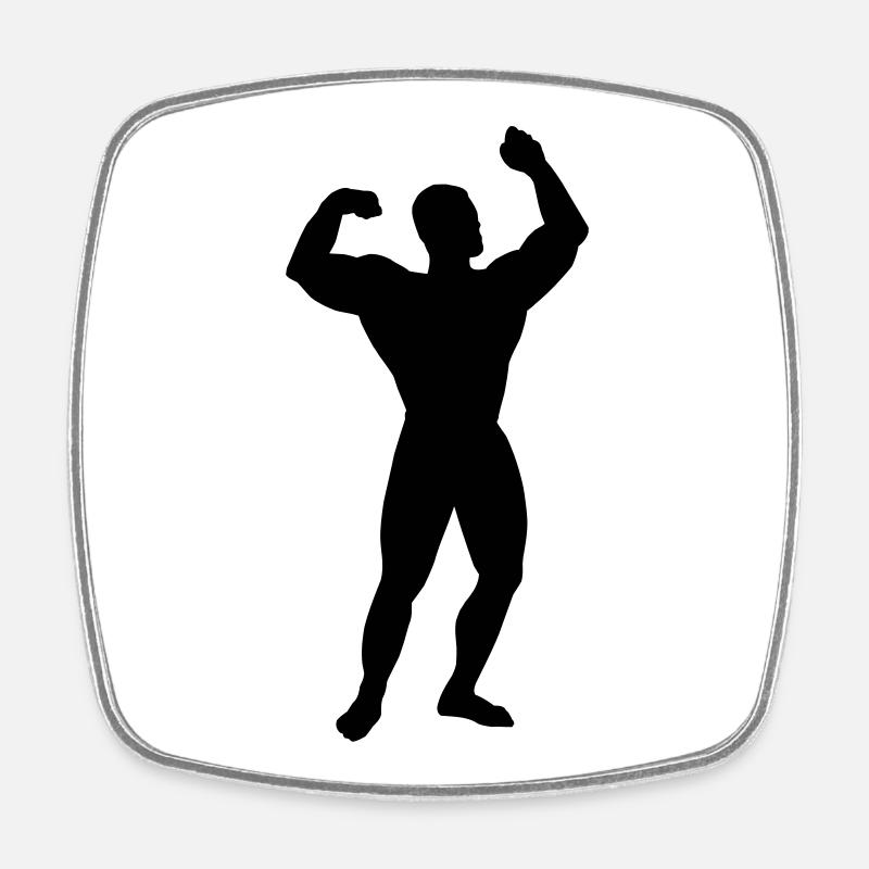 Homme fort - Magnet carré - blanc