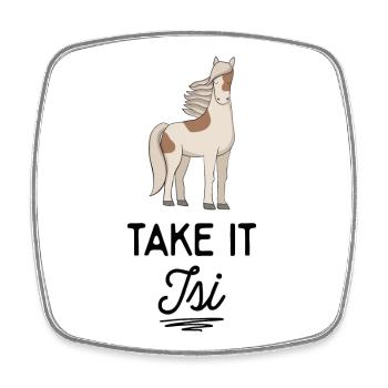 Icelandic horse - Square fridge magnet - white - Front