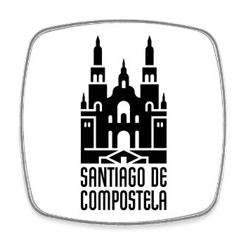 Cathedral of Santiago de Compostela | Santiago - Square fridge magnet - white - Front