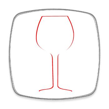 Wine Wine Glass Alcohol vin wine Red Wine Gastro - Square fridge magnet - white - Front