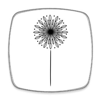 Pusteblume Löwenzahn - Viereckiger Kühlschrankmagnet - Weiß - Vorne