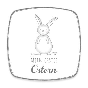 Mein erstes Ostern - Viereckiger Kühlschrankmagnet - Weiß - Vorne
