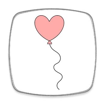 pinkes Herz rosa rot Herzen Geschenk Valentinstag - Viereckiger Kühlschrankmagnet - Weiß - Vorne
