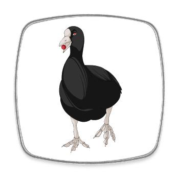 Blässhühn mit kochendem lustigen Karpfenfisch-Design - Viereckiger Kühlschrankmagnet - Weiß - Vorne