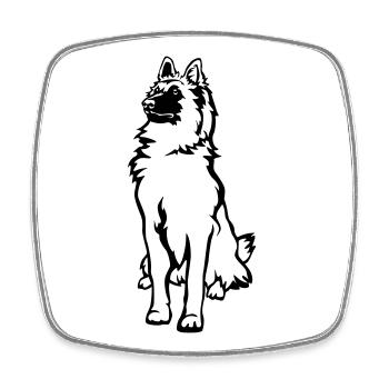 Tervuren - Magnet carré - blanc - Devant