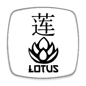 Schwarzer Lotus und Asien - Viereckiger Kühlschrankmagnet - Weiß - Vorne