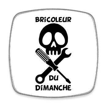 Bricoleur du dimanche (noir) - Magnet carré - blanc - Devant