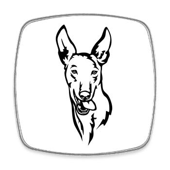 Podenco Head - Square fridge magnet - white - Front