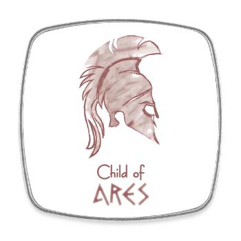 Child of Ares – Percy Jackson inspired design - Square fridge magnet - white - Front