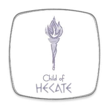 Child of Hecate – Percy Jackson inspired design - Square fridge magnet - white - Front