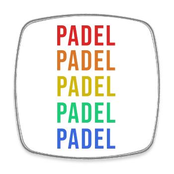 Servir Padel Sport Padel Game Tournoi Tournoi - Magnet carré - blanc - Devant