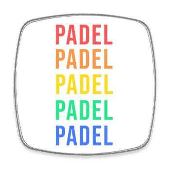 Padelspiel Tennis Padel Spruch Spieler Freizeit - Viereckiger Kühlschrankmagnet - Weiß - Vorne