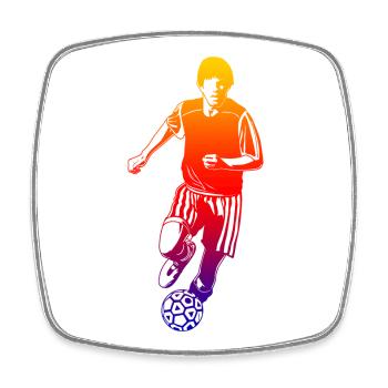 Soccer Player Sketch - Square fridge magnet - white - Front