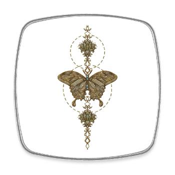 The elegance of the butterfly. - Square fridge magnet - white - Front