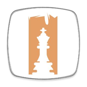Chess King Chess Player Illustration Logo Game - Square fridge magnet - white - Front