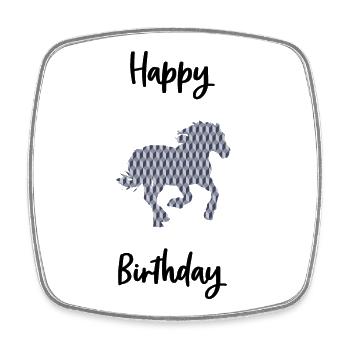 HAPPY BIRTHDAY - Magnet carré - blanc - Devant